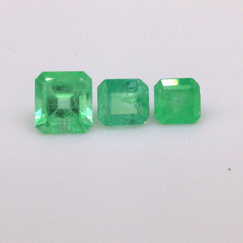 4.98ct Natural Emerald (3 Pcs Octagon)